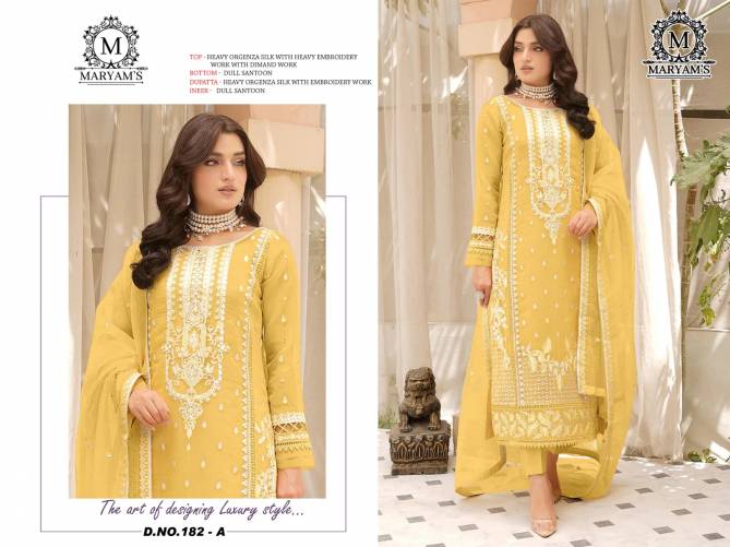 Maryams 182 Embroidered Pakistani Suits Wholesale Price In Surat
